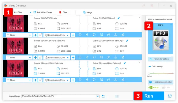 Batch Convert M4A to MP3