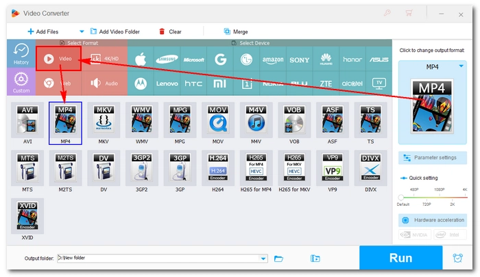 Select Output Format