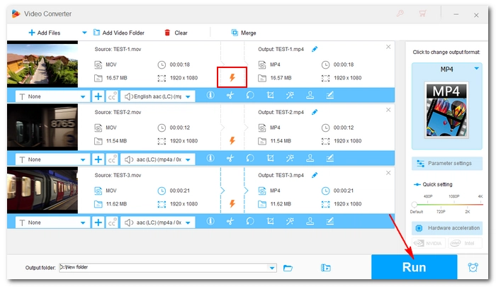 Convert Multiple MOV to MP4 