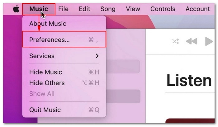 Open Preferences