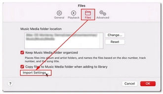 Open Import Settings