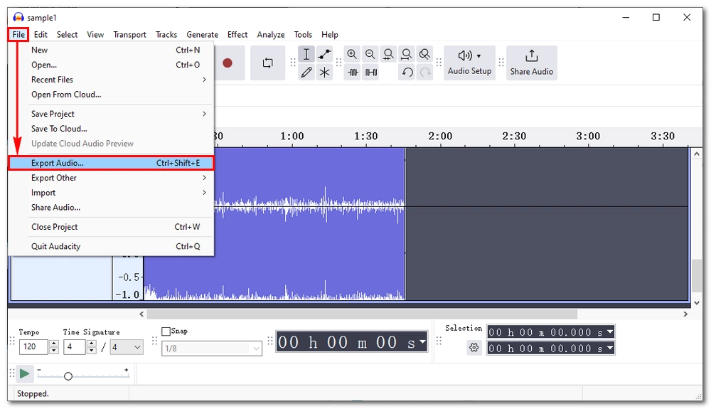 Choose Output Format as MP3