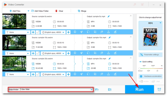 Convert Multiple WebM to MP4