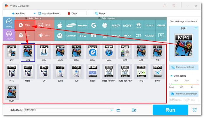 Select Output Format