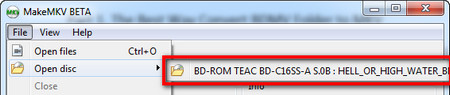 Load BDMV folder into the program