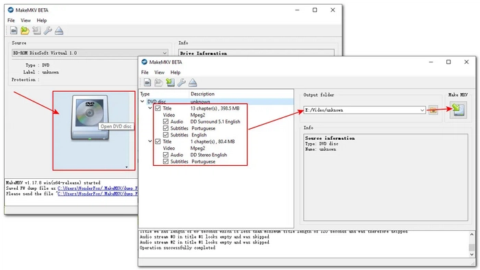 Convert DVD to MKV with MakeMKV