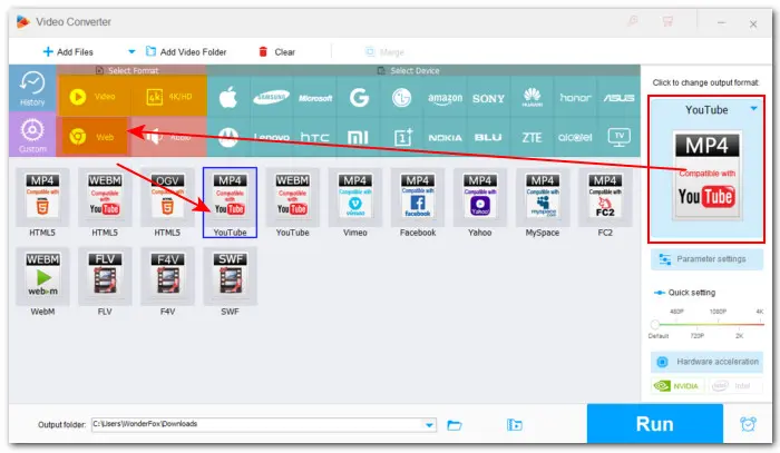 Select an Output Format