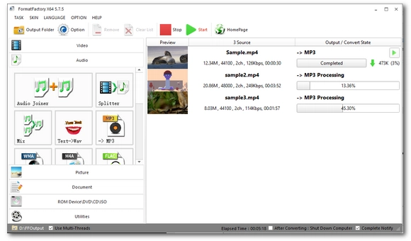 Format Factory – MP4 to MP3 Converter for Windows