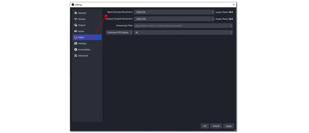 Common Video Settings