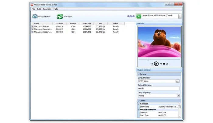 Weeny Free Video Joiner