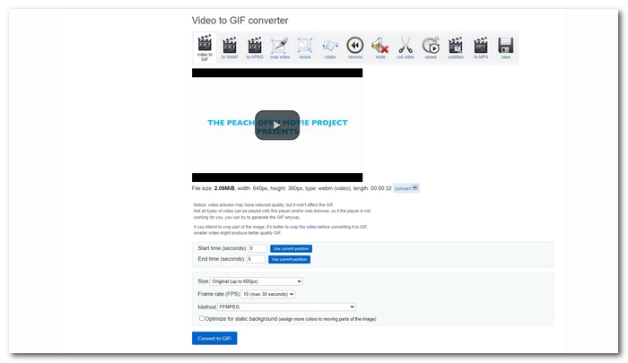 Top 5 Video to GIF Converter Online