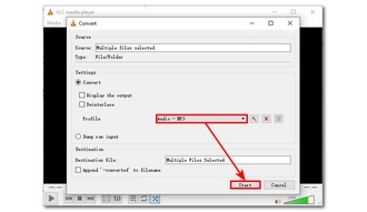 Convert Video to Audio using VLC