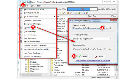 Converting BIN to ISO on Magic ISO Maker