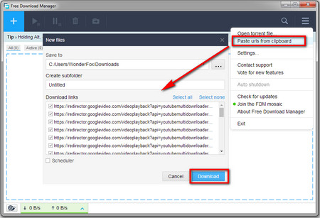 Download Videos in Bulk in FDM