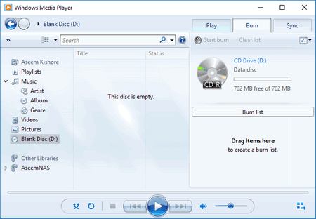 Burn Audio CD Windows 10 with Windows 10 CD Burner
