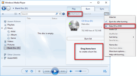 The Process of MP3 Burning with WMP