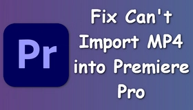 Premiere Pro Won’t Import MP4 