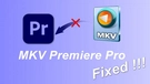 Fix Premiere Pro MKV Issue