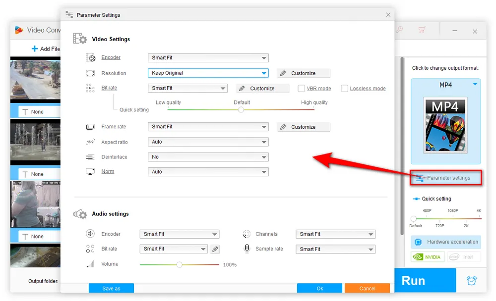 Customize Output Settings