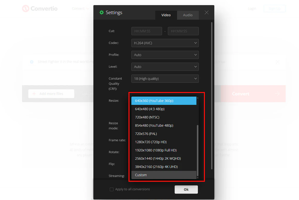 Customize Resolution in HandBrake