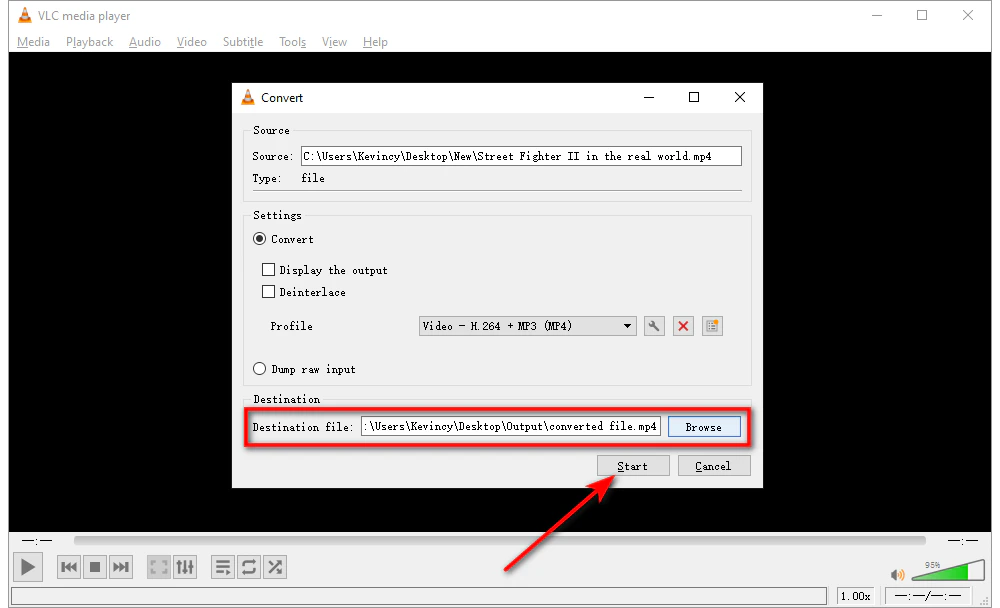 VLC Resize MP4 Resolution