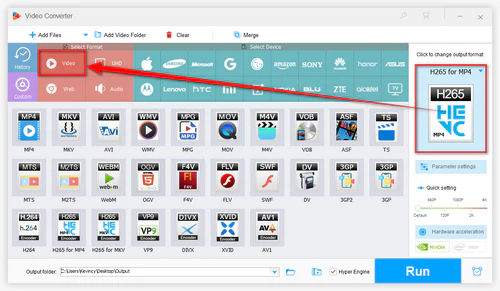 Select an Output Format