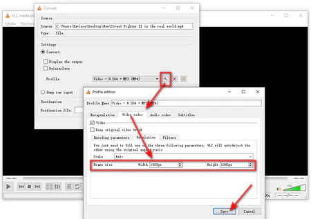 Video Resolution Changer - VLC