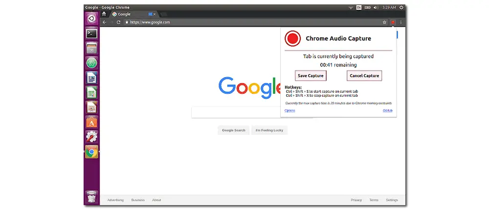 Chrome Audio Capture Extension