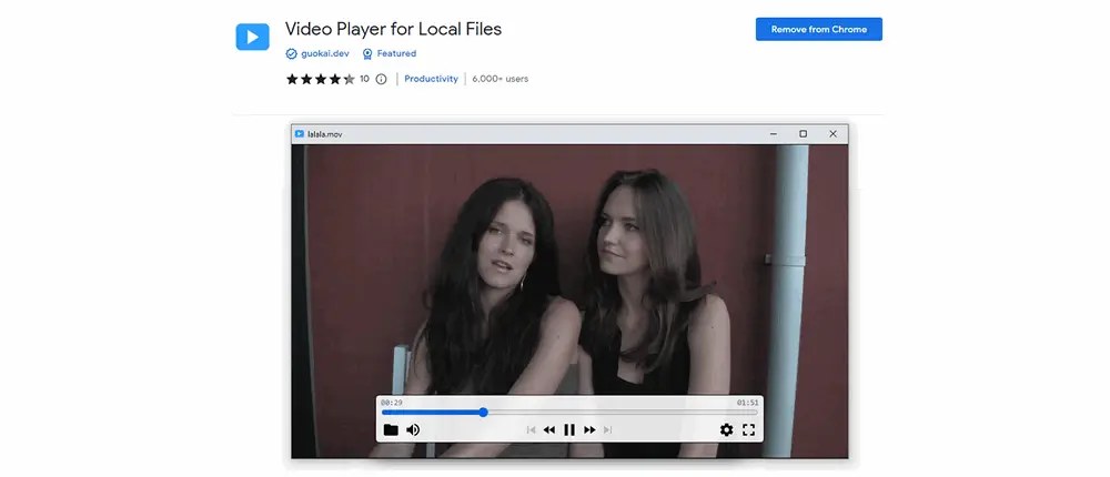 Video Player for Local MOV File