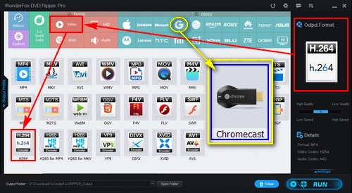 Select a Chromecast-friendly Format