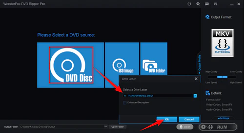 Load Cinavia Protected DVD into the Ripper