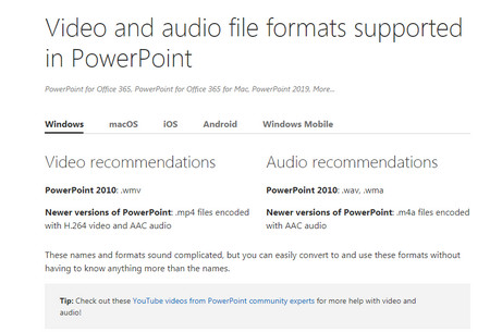 Best Formats for Video in PowerPoint 