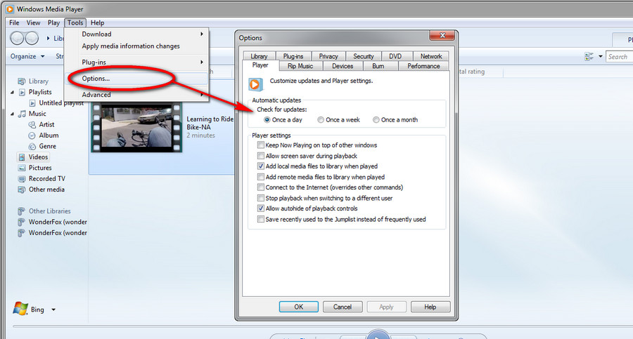 codecs for windows media player winxp