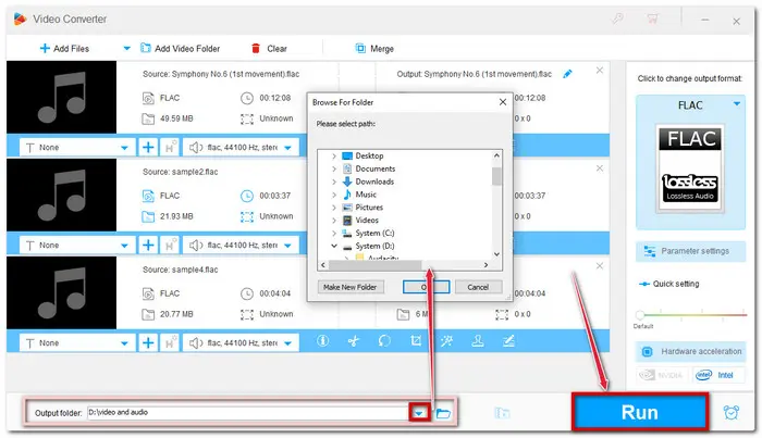 Export the Compressed FLAC