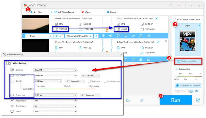 Reduce H264 Video Size