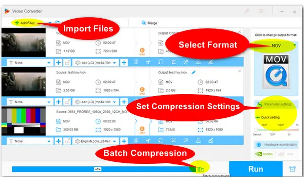 Reduce MOV Size on Windows 