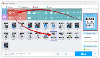 Compress MOV to MP4 HEVC