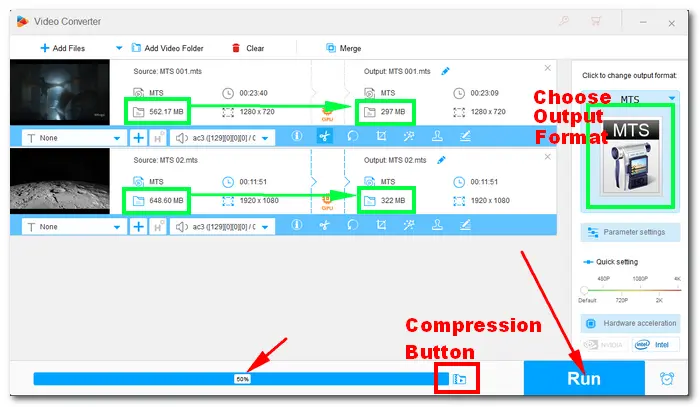 Batch MTS Compression