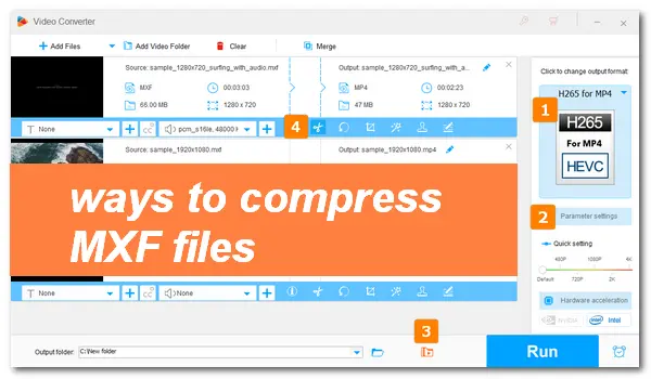 How to Compress MXF