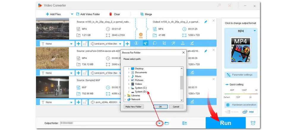 Export Compressed Video