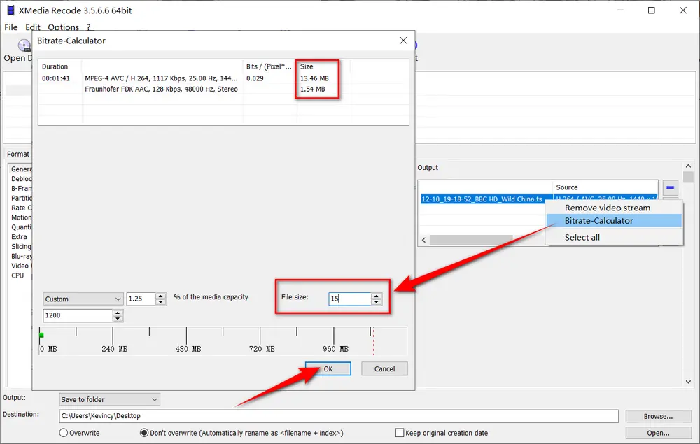 Specify File Size Less than 16MB