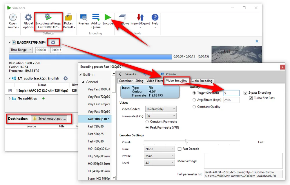 Compress Video to 5MB with VidCoder