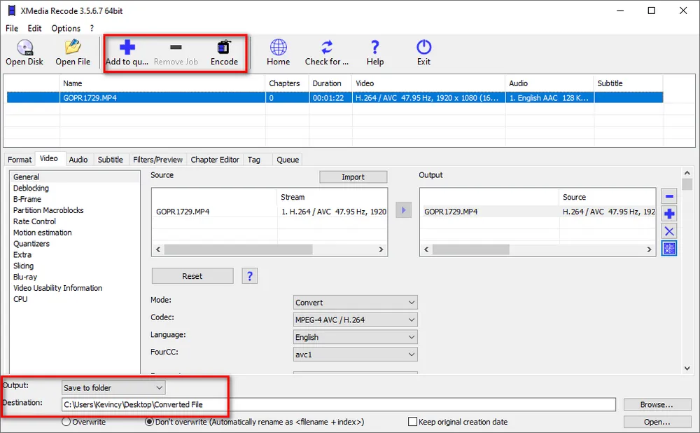 Convert Video to 5MB Using XMedia Recode