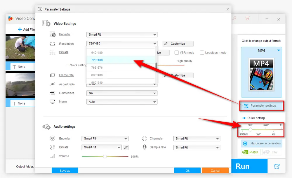 Downscale Video Resolution to Reduce Video Size to 8MB