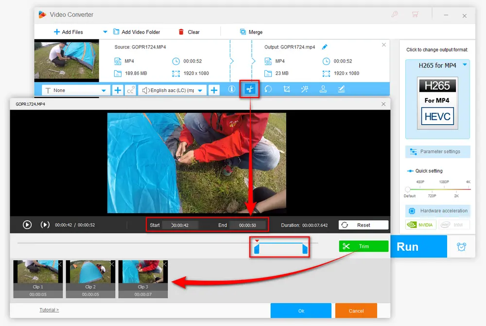 Trim Video to Make Video Less than 8MB