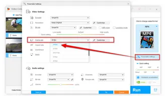 Change Video Frame from 120fps to 24fps