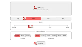 Online WAV 24-bit to 16-bit Converter