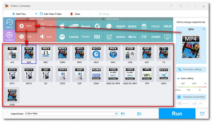 Pick Output Format