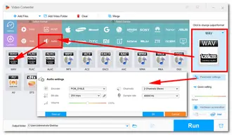 Select WAV as Target Format