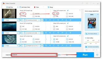 Start 3GP to WMV Conversion